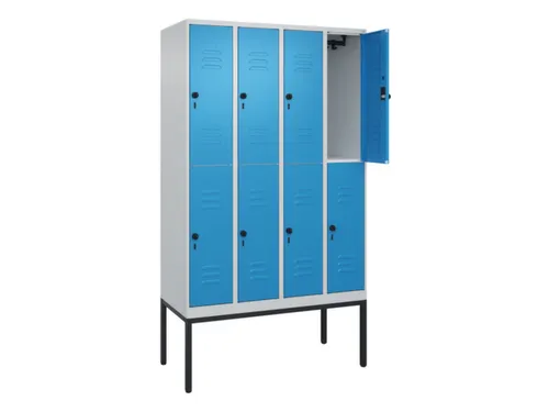 dubbeldekse locker,HxBxD 2120x1200x500mm,4x2vak.,vak B 300mm