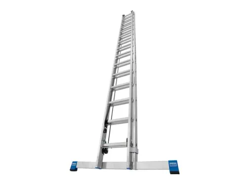 optrekladder,2x15,sporten,balk L 4,25-7,7m,2-dlg.,aluminium