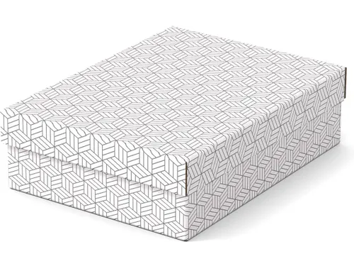 Home opberg- en geschenkdoos 26,5 x 36 x 10 cm wit