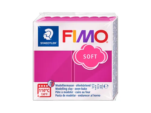 Boetseerklei Fimo soft 57 gram framboos