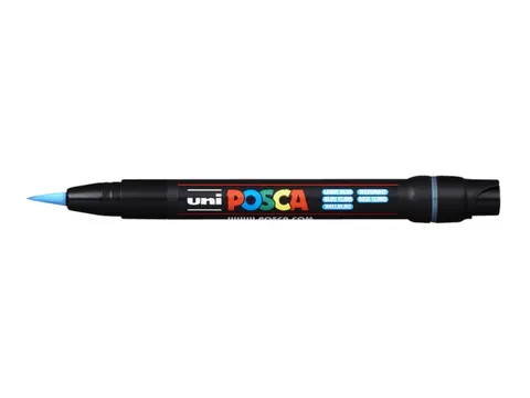 Brushverfstift Posca PCF350 Penseelpunt 1-10mm Lichtblauw