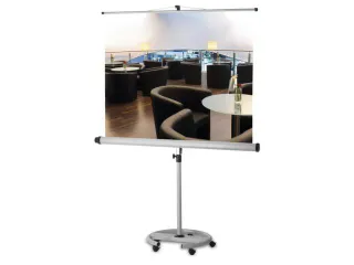 Projectiescherm Met Statief Beeldafmeting 180x180cm Verrijdbaar - 1