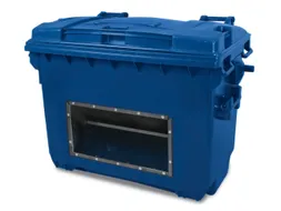 strooigoedbak,660l,HxBxD 1000x1360x765mm,HDPE,blauw,deksel blauw