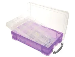 Opbergbox met vakjes transparant helroze 4 liter Really Useful Box