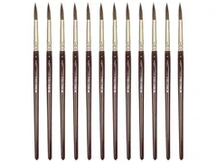 Ronde penseel Kangaro #10 kort gelakt hout doos a 12 stuks