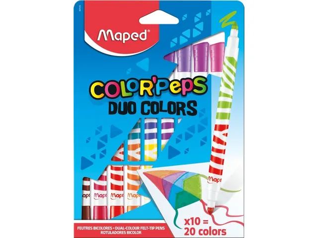 Viltstift Maped Color'Peps Duo Colors set à 10 stuks assorti