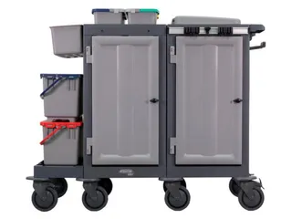 Reinigingswagen,2Kasten,2-4Zakhouders,2Mopemmers,4X6L Emmer - 1