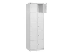 lockerkast,HxBxD 1850x600x500mm,2x5vakken,vak B 300mm,cil.-slot