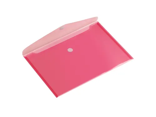 Enveloptas HF2 A4 335x240mm dwars PP transparant rood