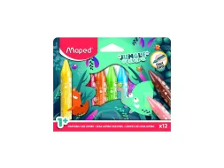 Waskrijt Maped Jungle Fever Jumbo set à 12 kleuren