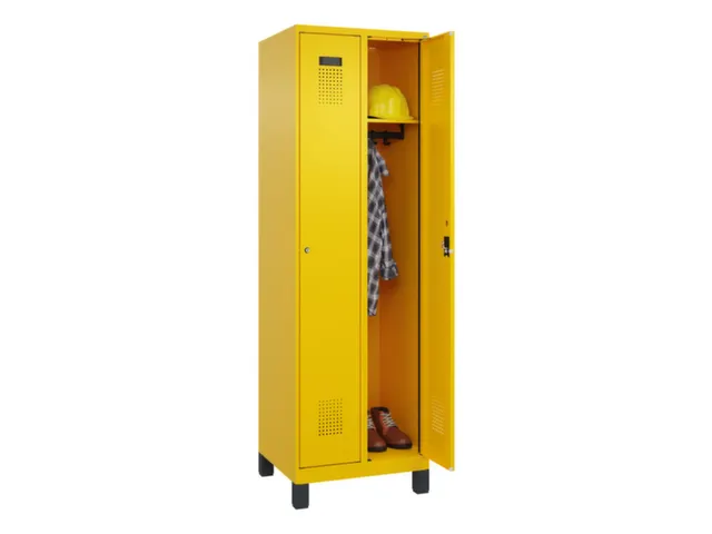 locker,HxBxD 1950x600x500mm,2vak,vak B 300mm,cil.-slot,voeten