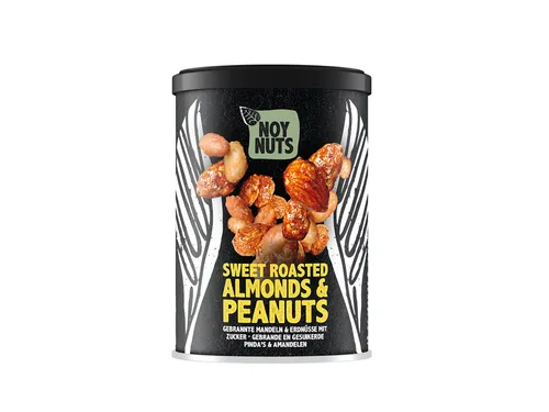 Pinda's NoyNuts gesuikerd en gebrand met amandelen blik 135 gram