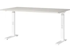 In hoogte verstelbaar bureau,HxBxD 680-910x1400x800mm,blad lichtgrijs