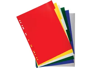 tabbladen A4 PP 12/100e 6-delig assorti 15-gaats - 2