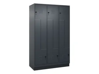 Z-garderobekast,HxBxD 1950x1200x500mm,vak B 200/400mm,draaigrendel - 1