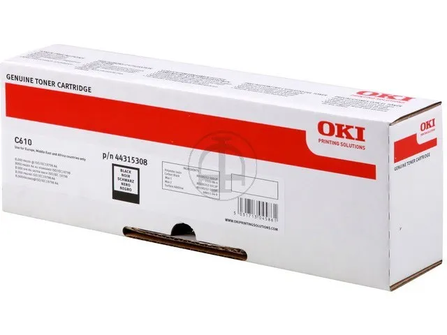 Tonercartridge Oki 44315308 C610 Zwart