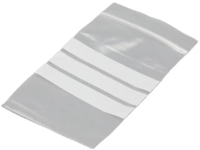 Gripsealzak 230x320mm Transparant met Schrijfvlak 50 micron ldpe