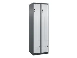 Z-garderobekast,HxBxD 1850x600x500mm,vak B 150/300mm,draaigrendel