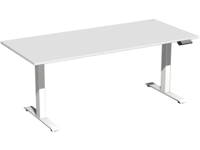 Elektrisch ihv bureau,HxBxD 730-1230x1800x800mm,blad lichtgrijs