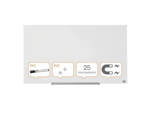 Glasbord Magnetisch Nobo Impression Pro 100x56cm briljant wit