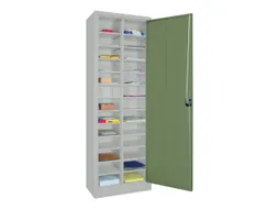 Postsorteerkast 1950x640x400mm 2x13vakken 1deur Ral7035 Front Ral6011