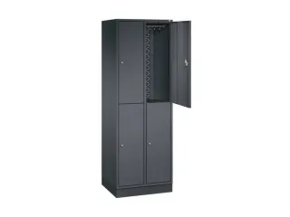 Dubbeldekse garderobekast,HxBxD 1950x620x500mm,2x2vak.,vak B 260mm - 1