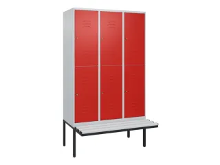 Dubbeldekse dekenkist,HxBxD 2120x1200x815mm,3x2vak.,vak B 400mm - 1
