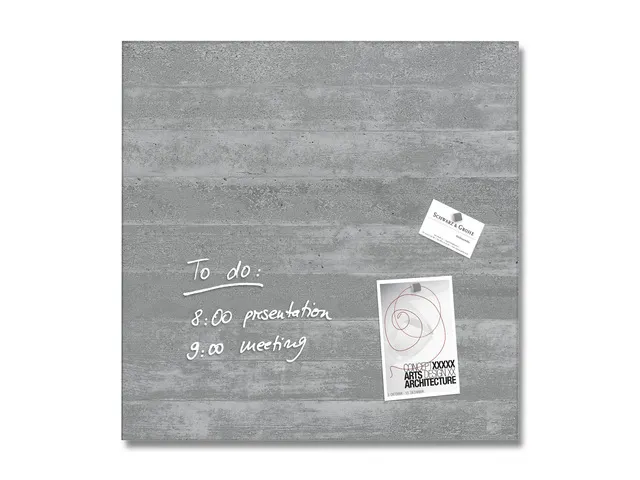 glasmagneetbord Sigel Artverum 48x48x1.5cm betondesign
