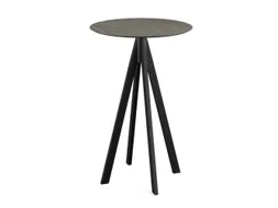 statafel,HxØ 1090x700mm,rond,4voeten zwart,blad HPL Midnight Marble