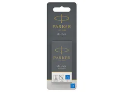 Inktpatroon Parker Quink uitwasbaar blauw blister à 5 stuks
