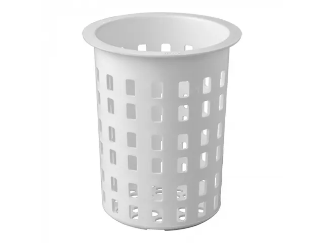 Bestekbeker rond kunststof Wit 10x14cm