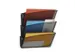 Lot de 3 porte-documents magnétiques muraux Alba MESHFILE, noir