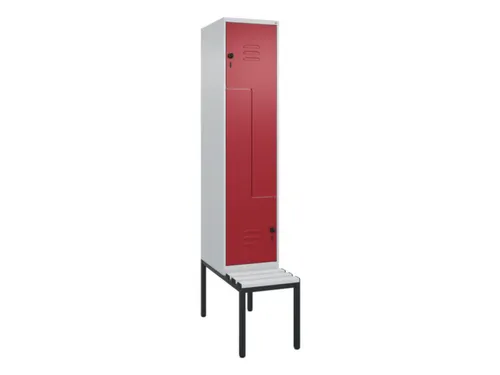 Z-garderobekast,HxBxD 2120x400x815mm,2vak,vak B 400mm,draaigrendel