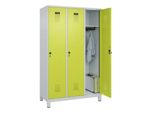 locker,HxBxD 1950x1200x500mm,3vak,vak B 400mm,draaigrendel,voeten