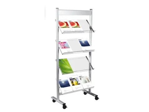 Folderrek Voor 12x Din A4 4 Acrylglas Houders 1600x710x350