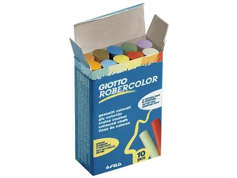Giotto Krijt Robercolor, Doos met 10 Krijtjes Assorti Kleuren
