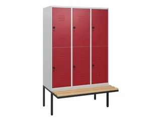 Dubbeldekse dekenkist,HxBxD 1950x1200x815mm,3x2vak.,vak B 400mm - 1