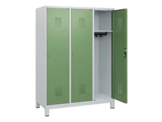schoollocker,HxBxD 1630x1200x500mm,3vak,vak B 400mm,cil.-slot,voeten - 1