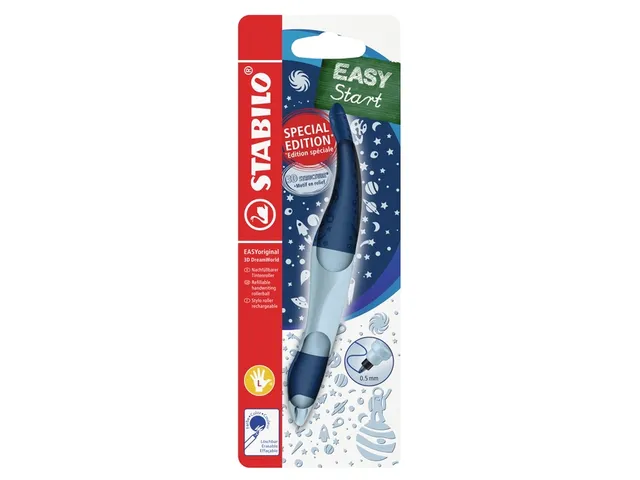 Rollerpen STABILO Easyoriginal 3D DreamWorld linkshandig medium blauw