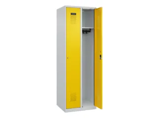 locker,HxBxD 1850x600x500mm,2vak,vak B 300mm,cil.-slot,staand op vloer - 2