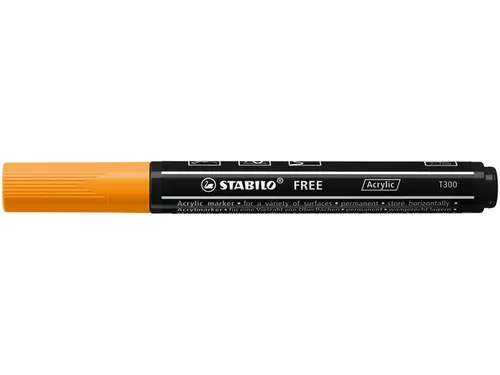Acrylmarker STABILO Free Acrylic T300 oranje 2-3mm