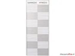 OUTLET In-uit Bord 30 Namen Aluminium Aan/afwezigheidsbord Wit