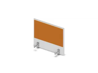 opzetpaneel v. bureau aanbouw aan de zijkant Bl-wit BN3005-geel 600mm - 1
