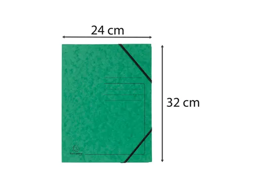 Elastomap z/klep. ge druckt 355g groen