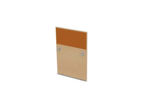 baliepaneel,v. bureau,aanbouw rechts,B 800mm,NE-esdoorn,BN3005-geel