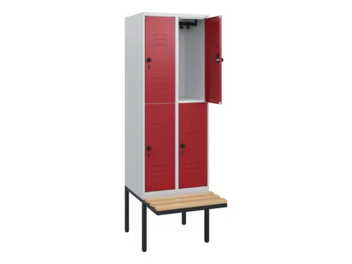 Dubbeldekse dekenkist,HxBxD 1950x600x815mm,2x2vak.,vak B 300mm
