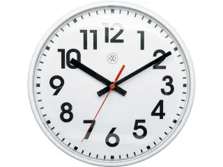 wandklok NXT diam. 26cm kunststof wit, witte wijzerplaat cijfers - 1