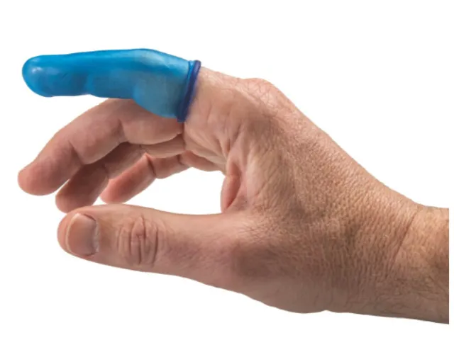 Vingerbobs Rubber Latexvrij Blauw Pak van 25 stuks Universele Maat