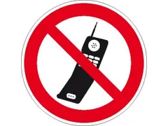 panneau d'interdiction Téléphones portables interdits PVC Ø 100mm