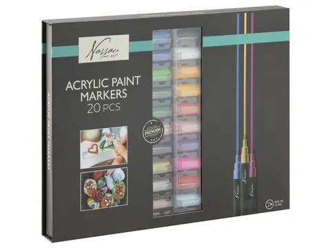 Acrylmarker Nassau set à 20 kleuren